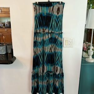 Tube top dress or roll down top skirt either way. It looks cute. Stretchy